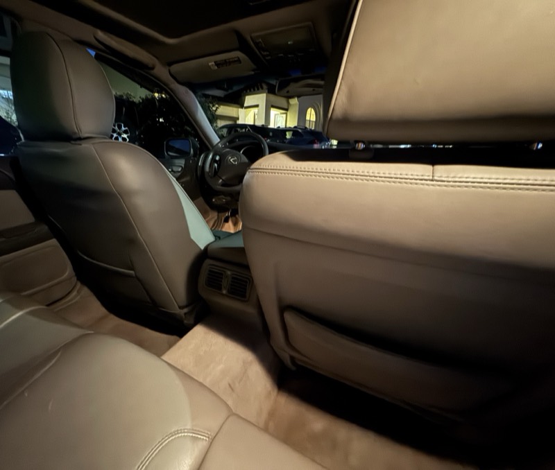 Tan leather Lexus GX interior after a detail